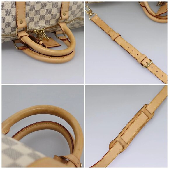 LOUIS VUITTON Damier Azur Keepall Bandouliere 55 Boston Bag N41429 Auth BD1851AV - Picture 16 of 16